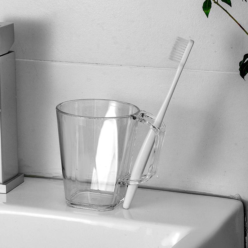 Japanese Transparent Toothbrush & Mouthwash Cup - Stylish Student & Couple Design