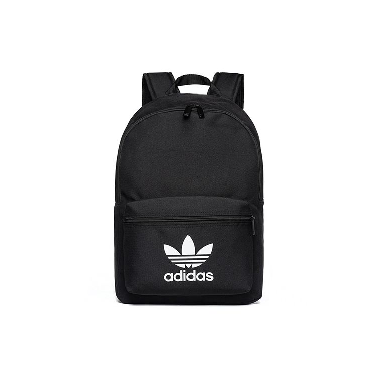 Adidas Originals Classic Large Logo Basic Large Capacity Polyester Backpack Unisex Backpack Black ED8667 Small