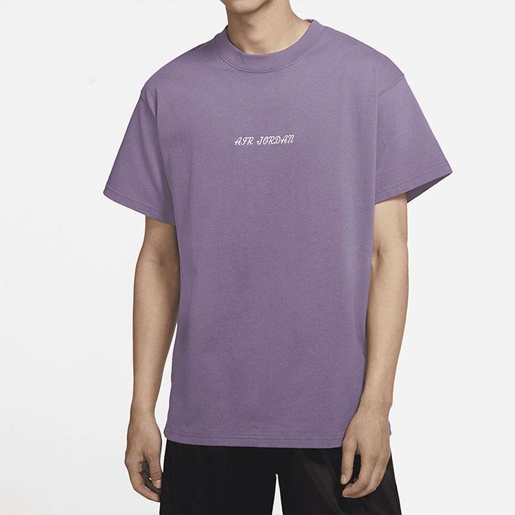 Jordan T Shirt Men's Gray Purple (Unisex) T-Shirts DQ4960 574