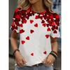Sweet Strawberry 3D Print Women's T-Shirt - Round Neck, Soft Fabric, Casual Comfort Fit Top