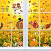 9 Sheet Fall Gnome Window Clings Autumn Turkey Pumpkin Glass Wall Sticker Thanksgiving Festival Party Home Decor top sale