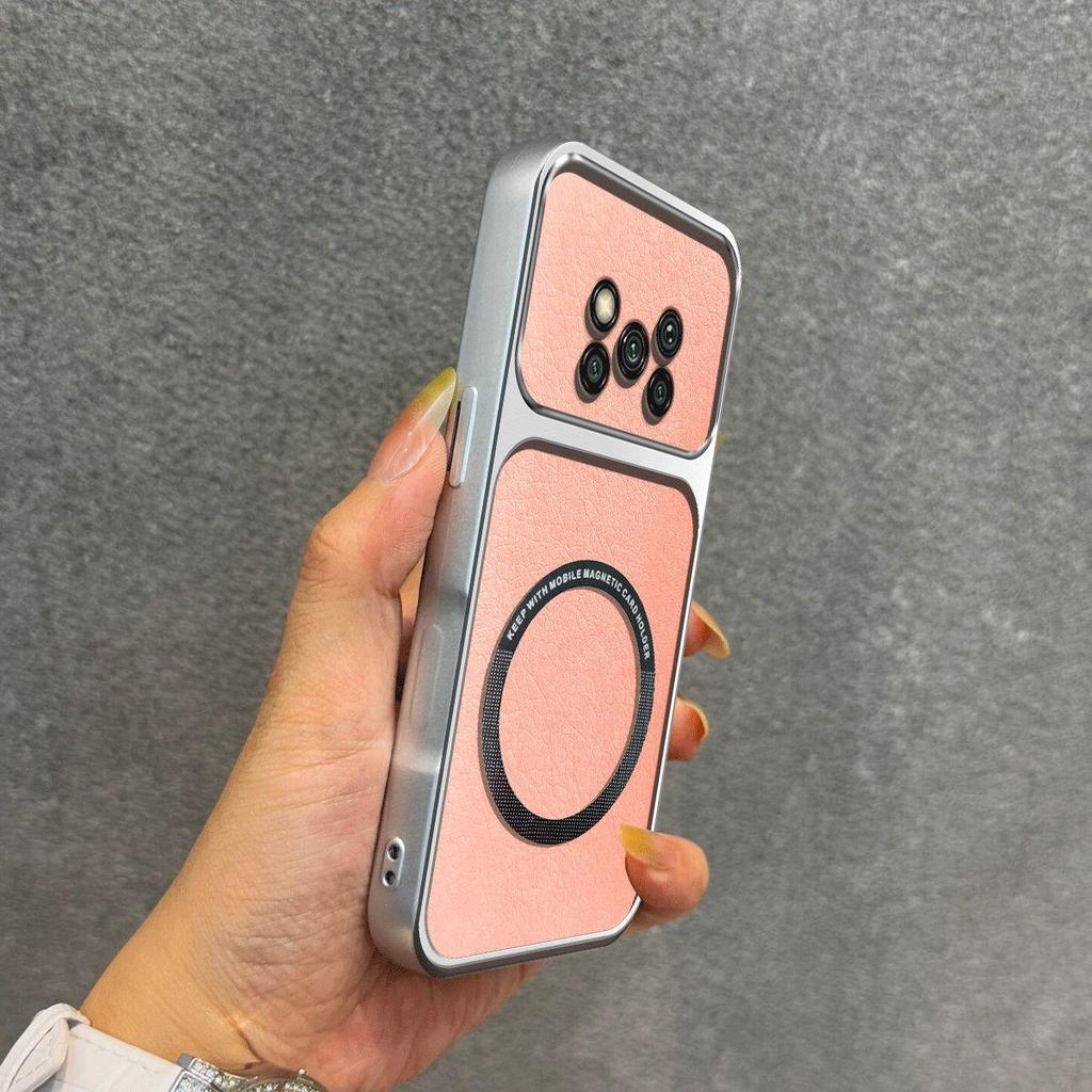 Upgraded Big Lens Protection Case for Xiaomi POCO X3 Pro,X3 NFC Luxury Leather Casing with Magnetic Ring