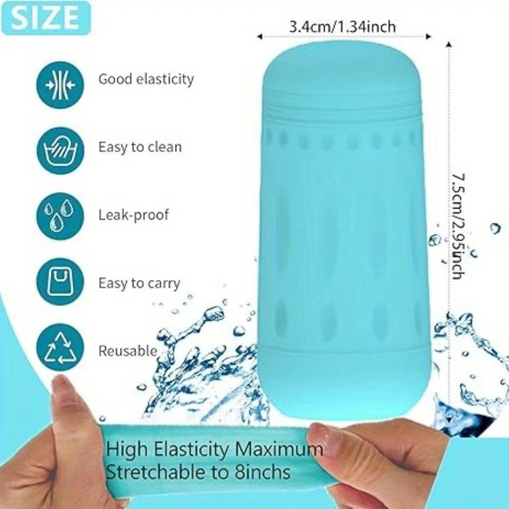 3Pcs Leakproof Leak Proof Toiletries Sleeves Elastic Refillable Bottle Protective Cap