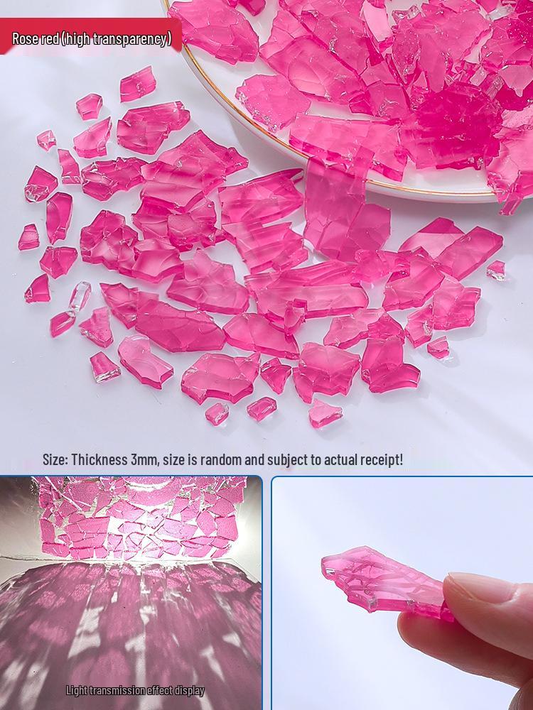 DIY Irregular Colored Tempered Glass Mosaic Candle Holder Coaster Lantern