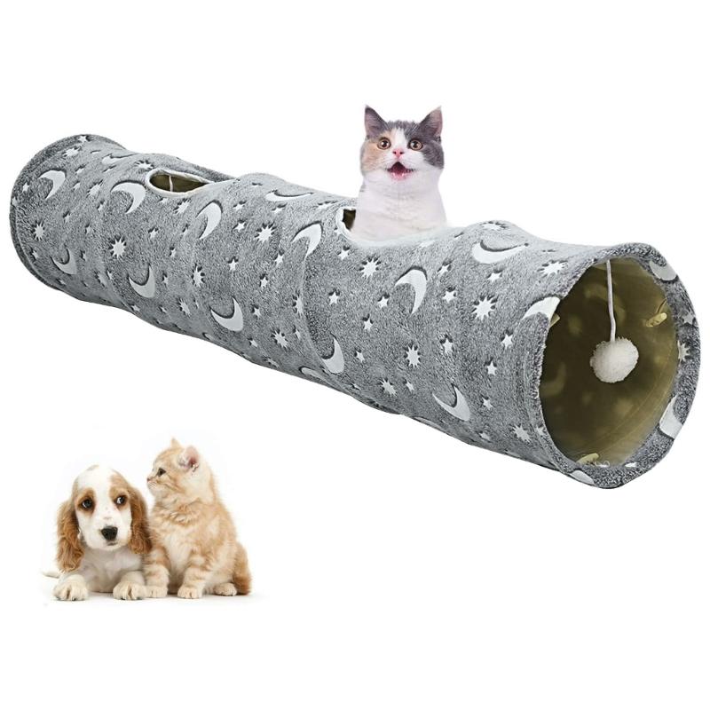 Collapsible Tunnel Tube Pet Cats Toy Durable Hideaway for Ferret Sugar Gliders