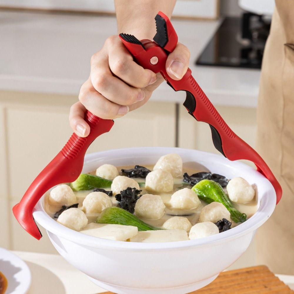 Silicone Handle Anti Scalding Clip 3in1 Bottle Opener Anti-hot Bowl Plate Clips  Baking Cooking