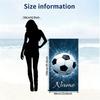 Toalla de Playa de Fútbol Personalizada Nombre Salpicadura de Agua Balompié 160x80cm Toallas de Baño de Microfibra Todas las Estaciones Suave Absorbente