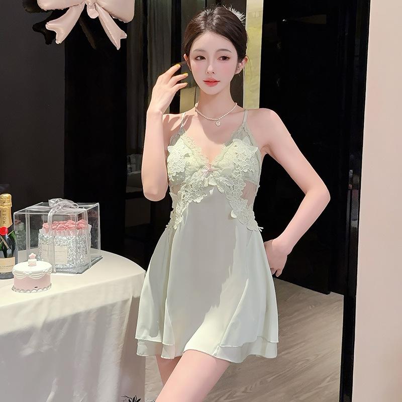 Ice Silk Women's Sexy Lace Camisole & Robe Set - Perfect Gift for Girlfriend - New Spring/Summer/Autumn Collection