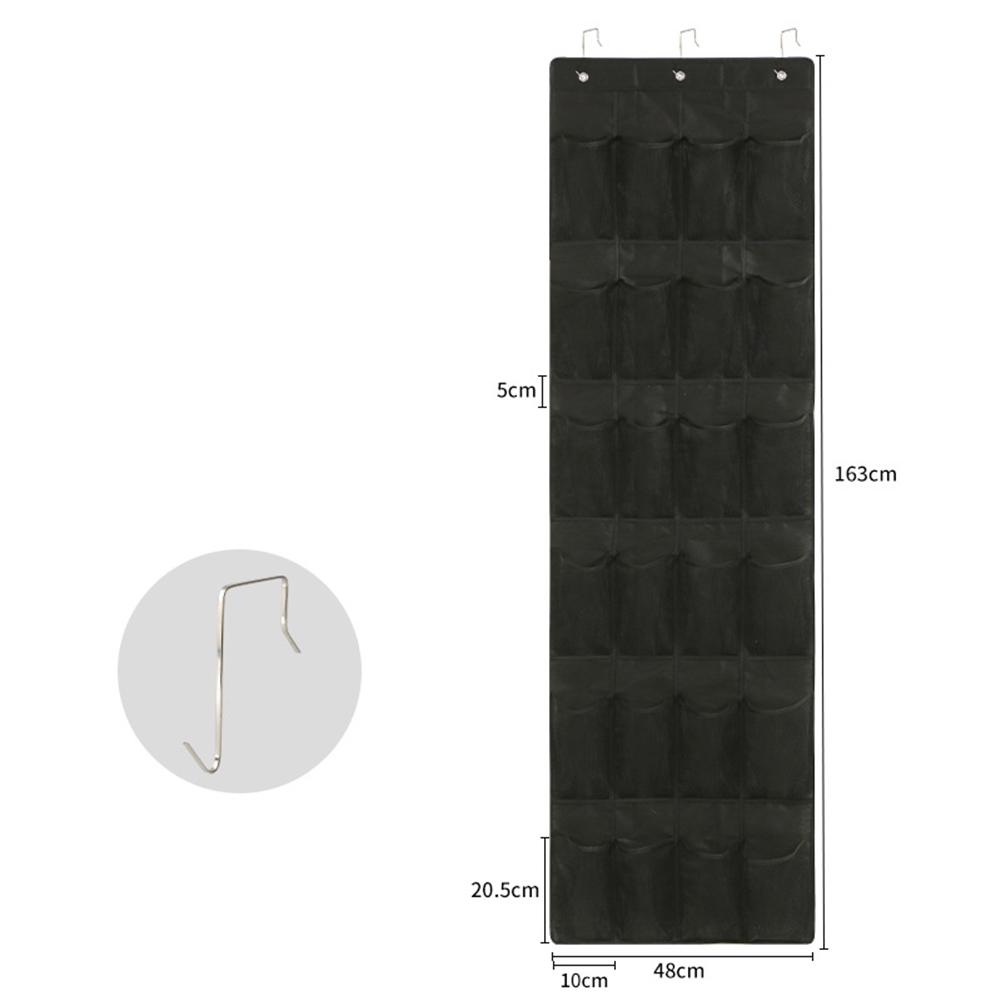 Metal Hooks Over Door Shoe Organiser Polyester Fabric Space Saver HOOK