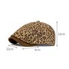 Vintage Leopard Print Forward Hat Women Beret Newsboy Hat Peaked Cap
