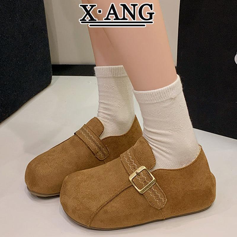

Leather inner height increase cm women s velvet thermal cotton shoes autumn and winter new one-pedal 40