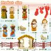 2025 Nativity Advent Calendar 24pcs Nativity Scene Resin Colorful Statue Set Christmas Countdown Calendar Toy for Festival Decor