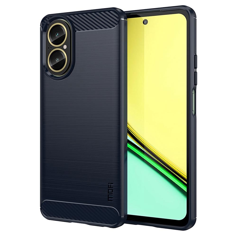 MOFI JK TPU Series-1 For Realme C67 4G TPU Case Brushed Carbon Fiber Texture Phone Cover