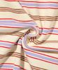 TAILOR STUDIO Soft Campus Striped Short Sleeve Tee (Ivory/Purple)