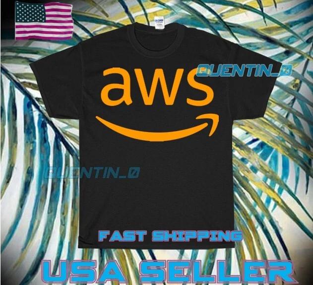 NEW Shirt PREMIUM AMAZON WEB SERVICES AWS LOGO T-Shirt FUNNY UNISEX SIZE S - 5XL M