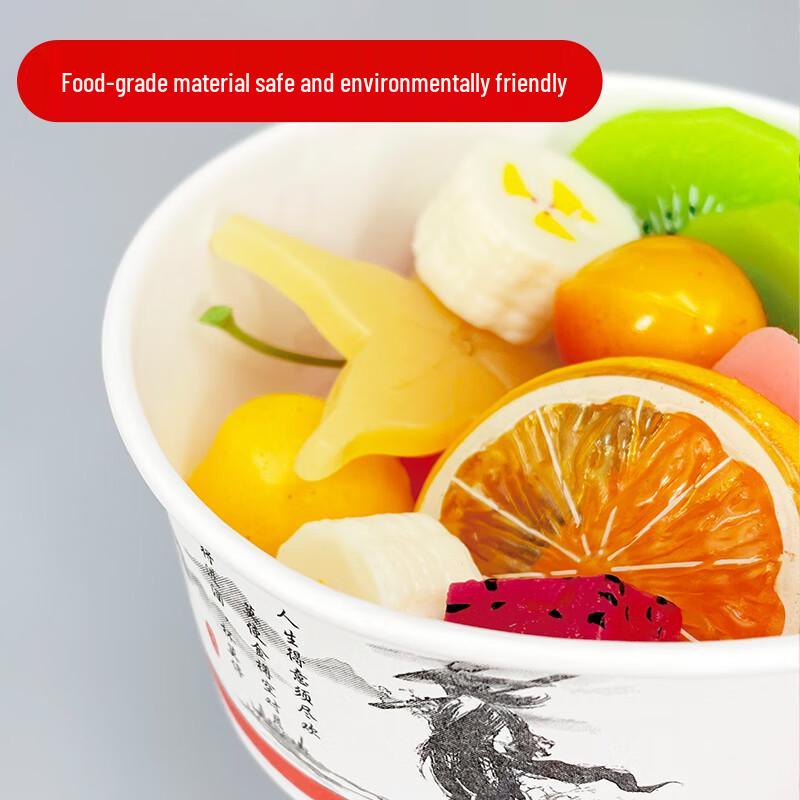 Thickened Disposable Cream White Takeout Bowls, 880ml (300 Count)
