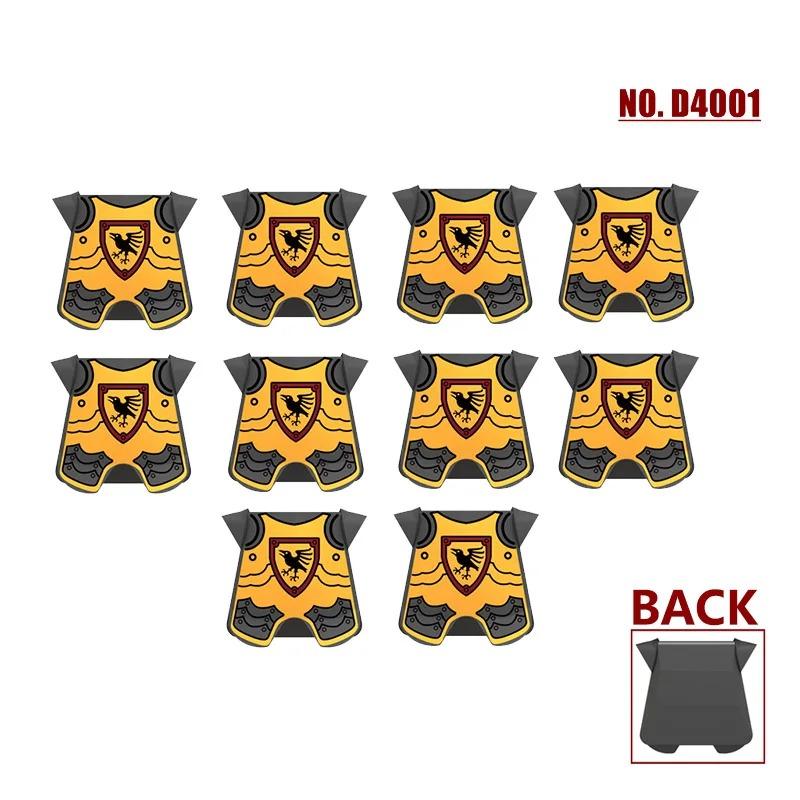 MOC Medieval Red Lion Black Eagle Castle Soldier Knight Horse Mount Building Block Military Figure Vest Armor Flag Toy Gift B036