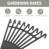 Two Plastic Hand Rakes With Non Slip Handle Designed For Foliage Easy Digging And Cultivating Tasks Yard Maintenance