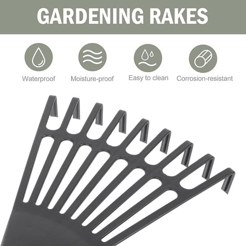 Two Plastic Hand Rakes With Non Slip Handle Designed For Foliage Easy Digging And Cultivating Tasks Yard Maintenance