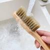 1pc Heavy-Duty Recycled Wooden Shoe Brush with Natural Bristles - Gentle Cleaner & Polish Applicator for Sneakers,Boots,Jewelry