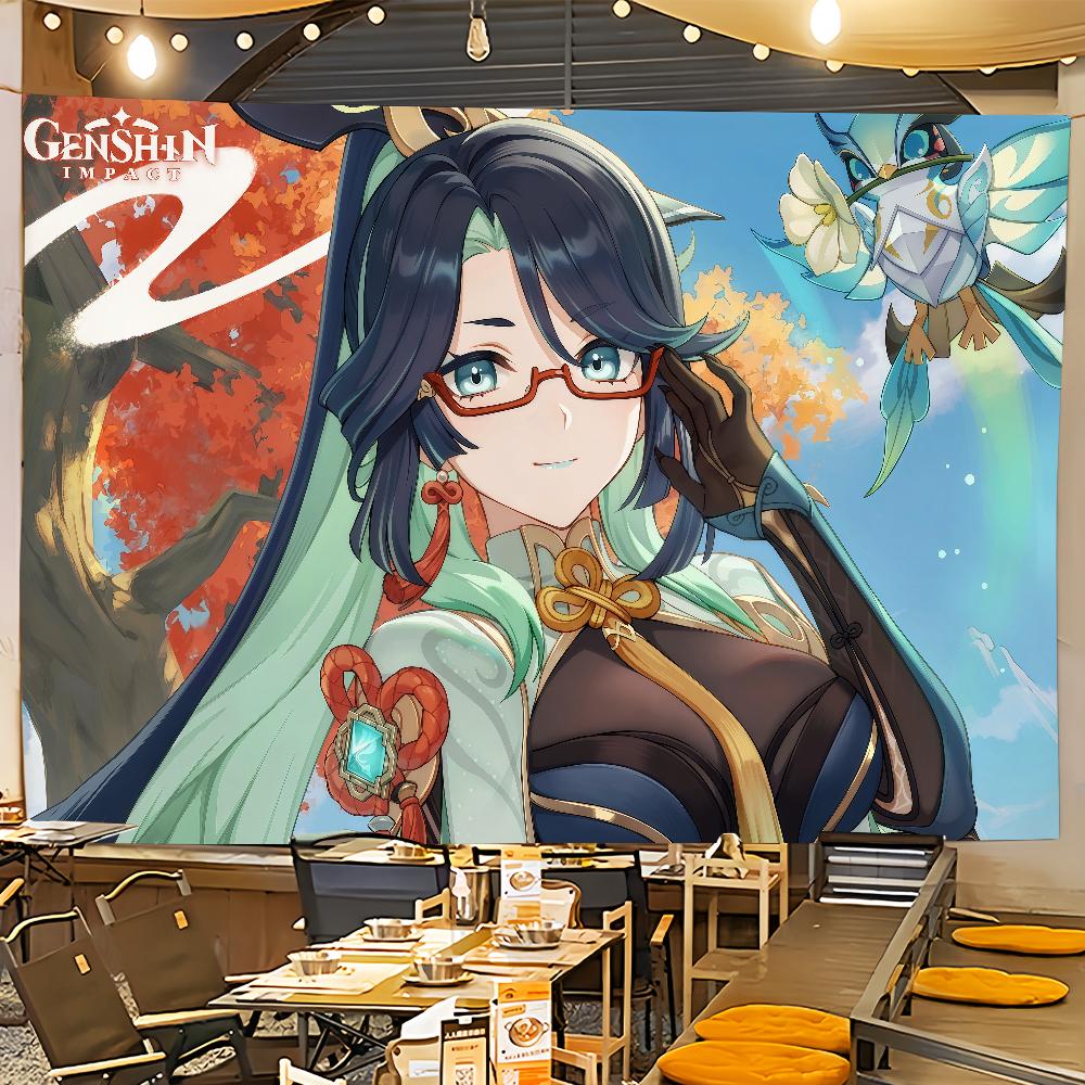 Genshin Impact Xianyun Game Art Flag For Room Dorm Camping Party Hogar Garage Living Room Bedside Wall Decor Banner Gift