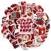 35pcs Cartoon Love Stickers Cute Food Stationery Stickers Stickers For Guitar DIY Skateboard Laptop Luggage Decor