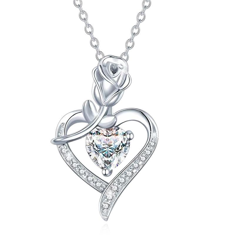 Heart shaped Pendant Necklace Hollow Design Mother s Day Gift Party Accessory