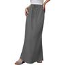 Women's Solid Color Simple Drawstring Elastic Waist Half Skirt