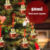 36Pcs Christmas Drink Balls Clear Shot Glass Ornaments Christmas Tree Fillable Plastic Xmas Water Bottle Bulbs for Holiday Party