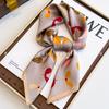 70x70cm Lightweight Square Scarf Women Polka Dot Print Silk-Like Wrap Neck Tie Hair Band Fashion Accessory