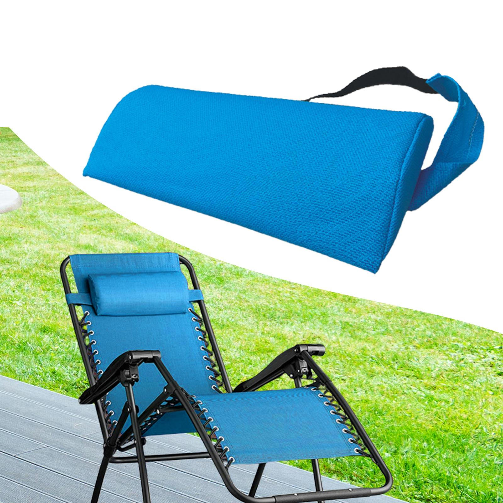 

Подушка под голову Портативная для патио стульев Офисная Легкая установка Подголовник для кресла Blue