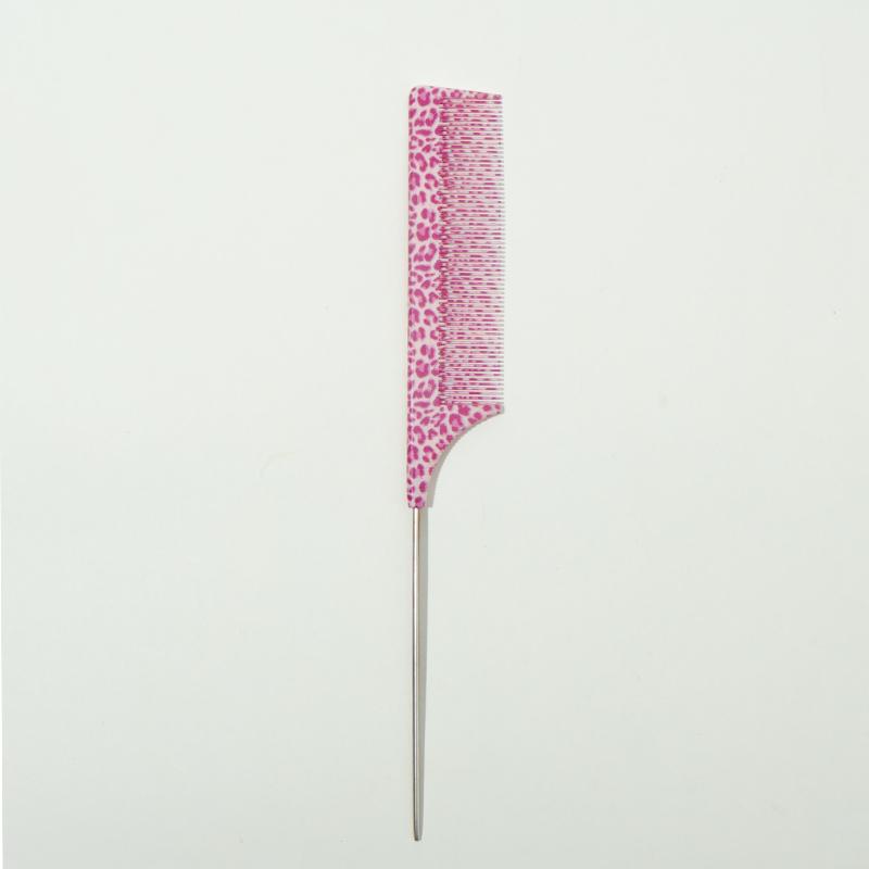 

1pcs Antistatic Pointed Tail Steel Pin Comb, Professional Stylist Recommended | Salon & Home Use рожевий