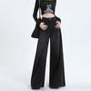 High-Waist-Jeans mit weitem Bein für Damen im Retro-Stil und aus Baumwoll-Denim