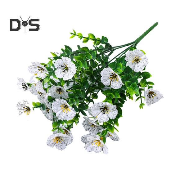 Artificial Violet Flowers All-season Faux Flower Bundle Realistic Fake Violets with Bendable Stems for Outdoors Garden Wedding Decorations