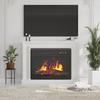 YODOLLA Electric Fireplace Heater - 7 Flame Colors, 5 Dynamic Levels, 2 Heat Settings (750/1500W), 8H Timer, Child Lock, Quiet Operation - Black