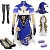 Rose Witch Lisa Cosplay Costume Game Set for Girls, Anime Stage Performance Outfit