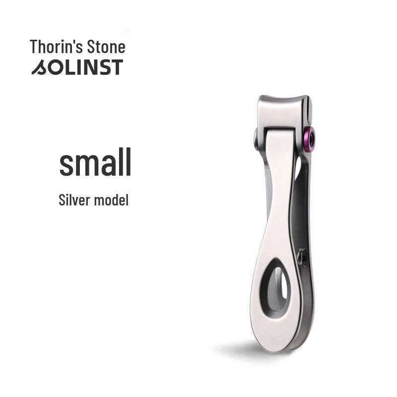 Stainless Steel Foldable Large Opening Nail Clippers for Home Use with Magnetic Nail Art Feature