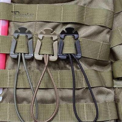 1 pár taktických popruhů Molle Popruh Dominator Závěsné spony na šňůrku