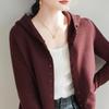 Women's Wool Sweater Qinghe Cashmere 50% Silk 50% Wool Autumn and Winter Wool Cardigan Soft and Warm