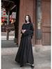 Handmade Heavy-Duty Puffy Cloud Ruffle Midi Skirt In Black and White