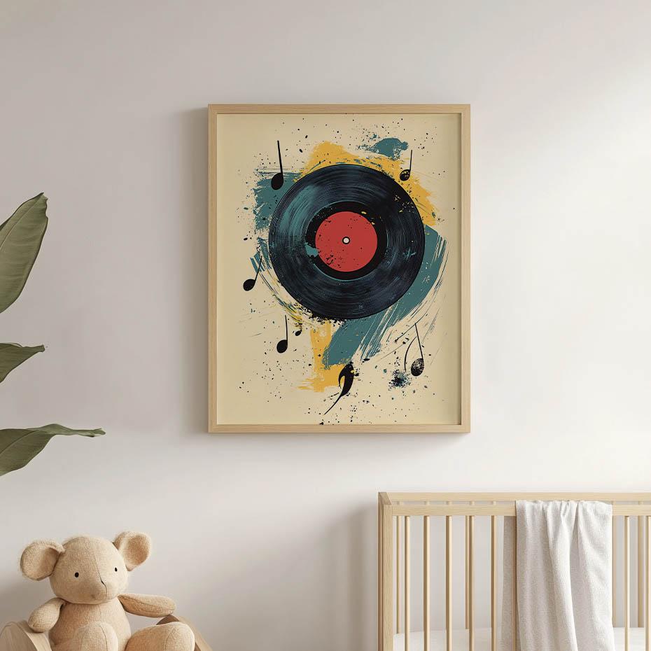 Poster Melodie des Chaos Poster Melodie des Chaos, 40X50 Cm, Aluminiumrahmen Schwarz, Mattes Papier 230 Gsm