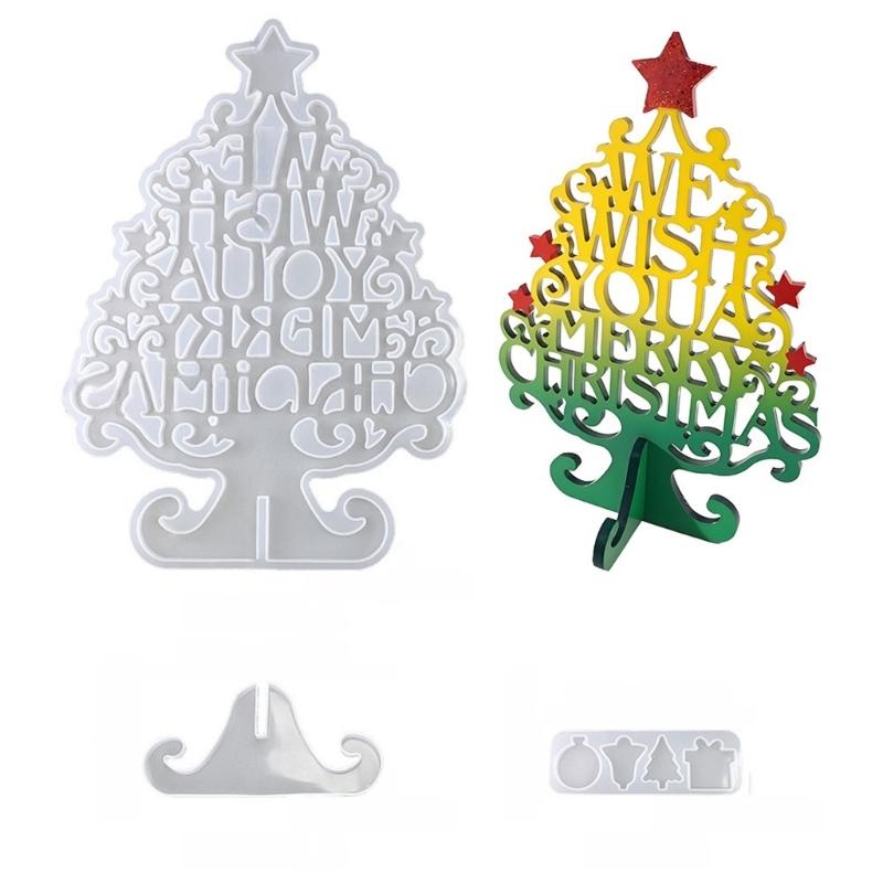 

Christmas Tree Figurines Mold Silicone Texture for Handmade Ornaments Holiday Decorating and Creative Art Projects 1