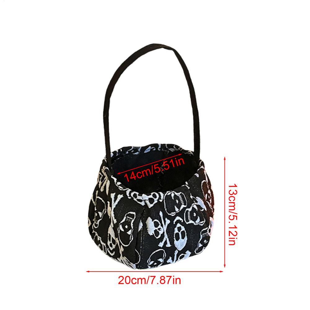 Halloween Candy Bag  Pumpkin Boo Trick or Treat Portable Candy Bag Tote Bucket Basket Kids Play Bags Holiday Storage Bags