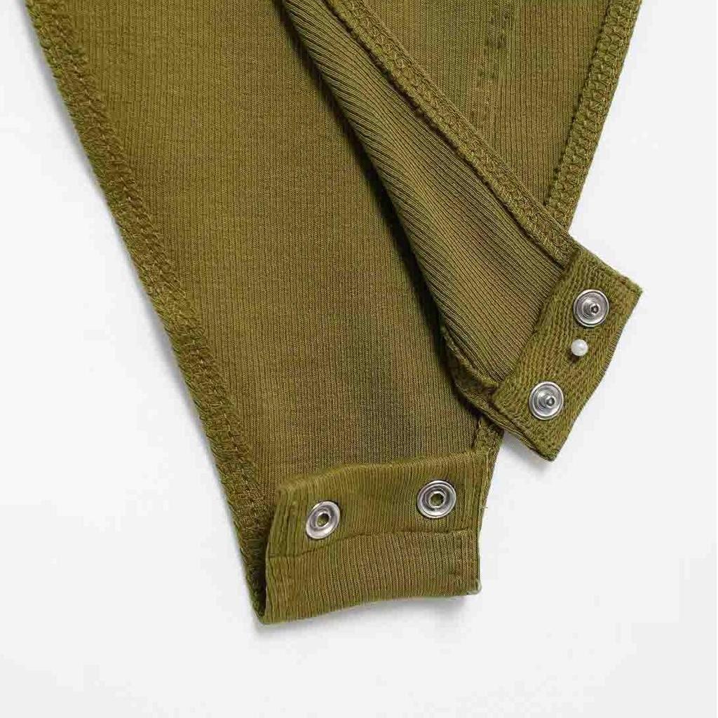 Skinny Ribbed Bodysuits for Women, O Neck, Straps, Snap-Button, Female Playsuits, Sexy Fashion