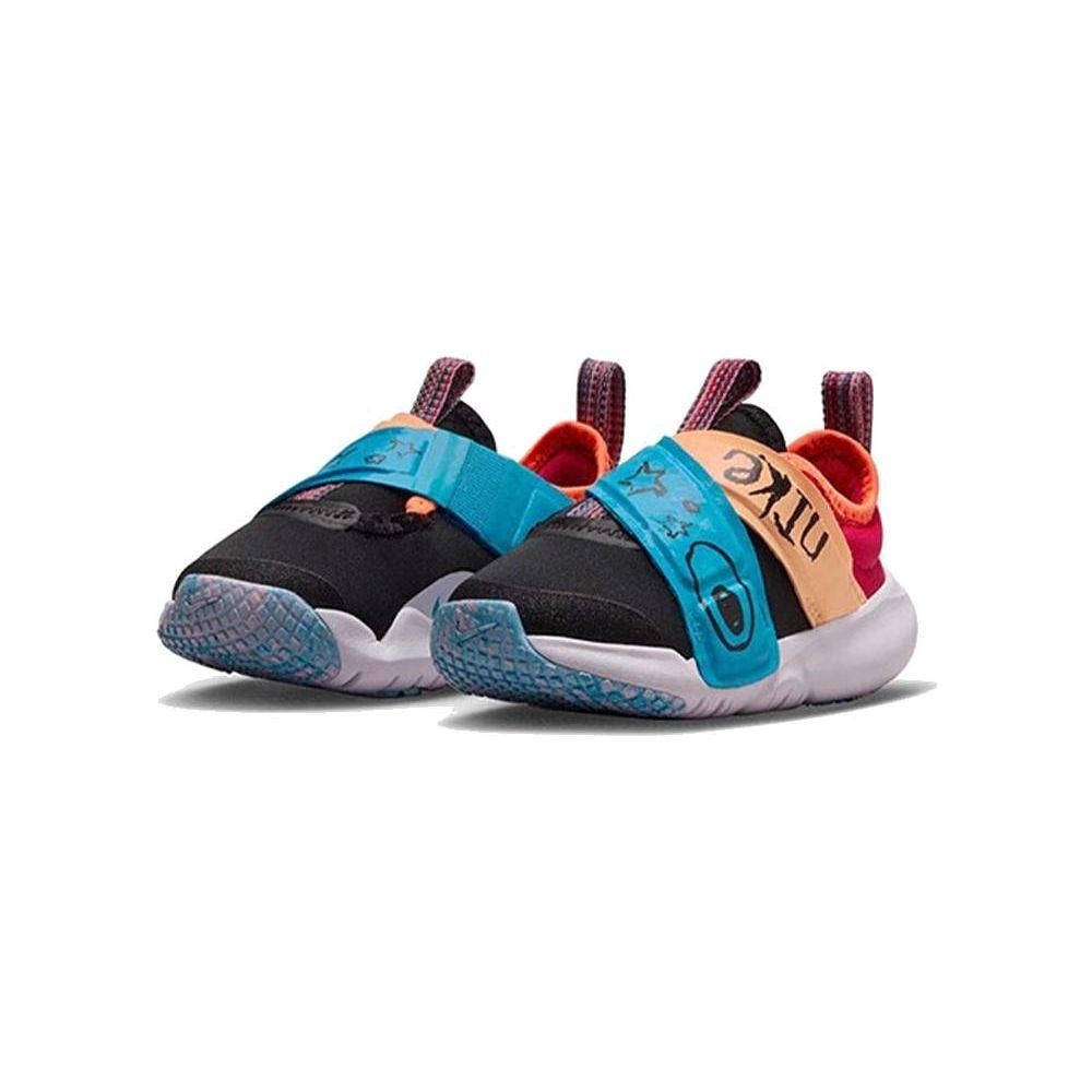Nike Dětské tenisky Flex Advance SE TD Doodles, černé, světle béžové, červené, modré a bleskově modré DZ2801-001