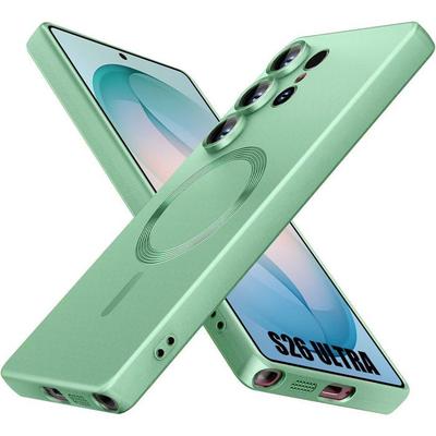 Case for Samsung Galaxy S26 Ultra, Anti-Scratch Silicone Protection with Green Magnetic Circle
