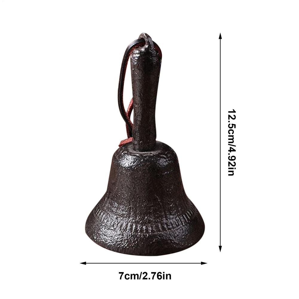 

Dinner Bell Cast Iron Teacher Bell Retro Handheld Ring Decor For Ringing Calling Attention Meditation School Classroom Home чорний