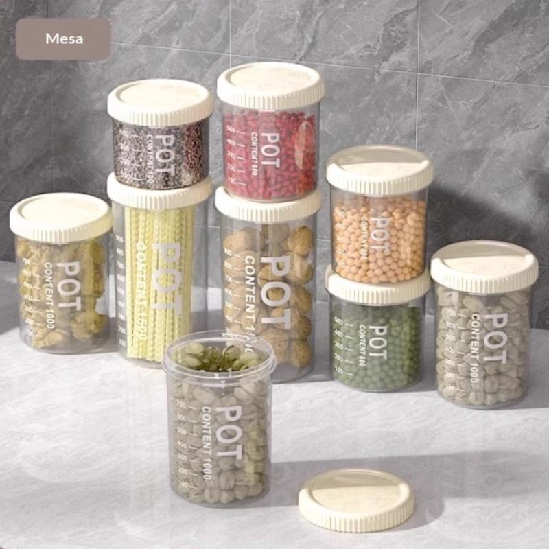 Kitchen Grains Sealed Container Transparent Snack Storage Container Anti-Moisture Cereals And Grains Sealed Storage Barrel Box