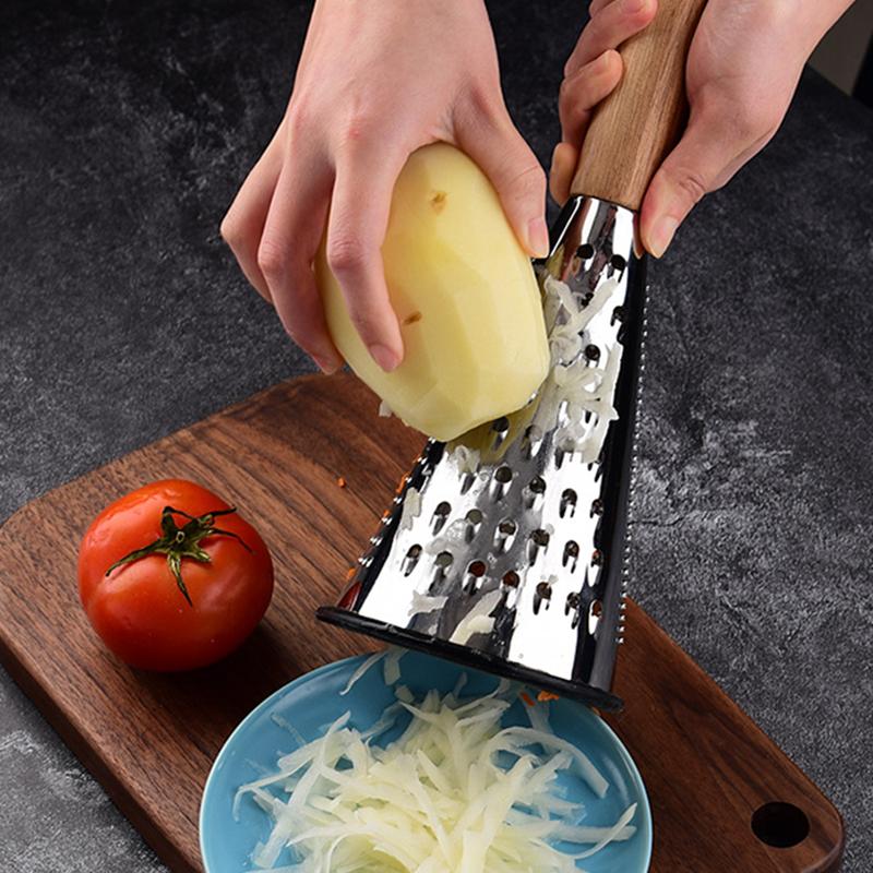 Manual Wooden Handle Food Processor Creative Vertical Potato Slicer Fruit Vegetables Grater Kitchen Household Accessories