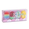 Kawaii Schreibwaren Süßer Sommer Büro Schulbedarf Eiscreme Buntes Radiergummi Set Schüler Kindertag Weihnachtsgeschenk Lieblich